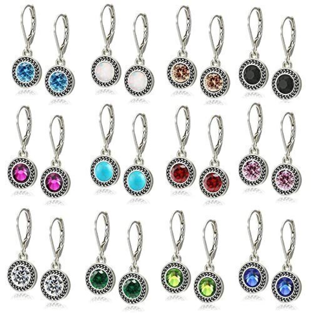 3035 8/12/25 Pairs Silver Dangle Earrings Multipack Teens Small Hoop